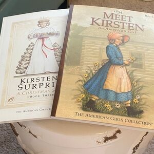 American Girl 'Meet Kirsten' Book with Blue and Pink Cover & Kirsten’s Surprise